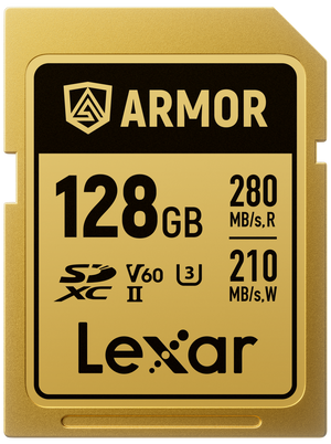 Lexar ARMOR Gold Card de Memorie SDXC UHS-II 128GB Otel Inoxidabil