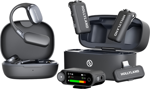 Hollyland LARK MAX 2 Combo + Căști de monitorizare + Camera RX + USB-C RX