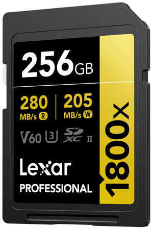 Lexar Card de Memorie SDXC Professional 1800X U3 UHS-II R280/W210 (V60) 256GB