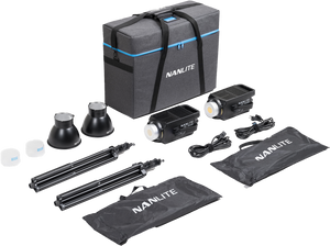 Nanlite FS-300B KIT 2 Lampi LED Bi-Color cu Accesorii