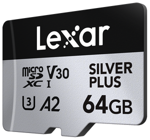 Lexar Profesional Silver Plus Card de Memorie microSDXC 64GB UHS-I V30