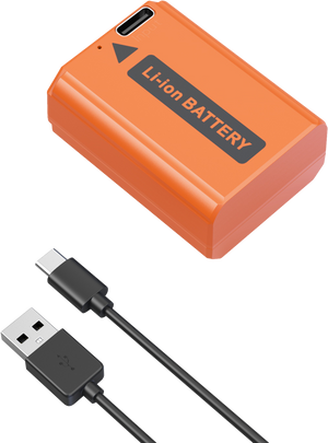 SmallRig 4965 Acumulator Reincarcabil cu USB-C tip NP-FW50 Portocaliu