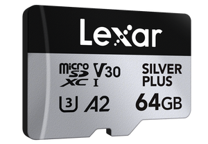 Lexar Profesional Silver Plus Card de Memorie microSDXC 64GB UHS-I V30