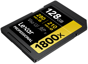 Lexar Card de Memorie SDXC Professional 1800X U3 UHS-II  R280/W210 (V60) 128GB