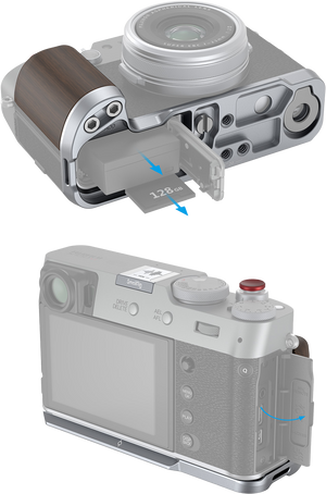 SmallRig 4804 Grip de Lemn L-Shape pentru FUJIFILM X100VI / X100V Argintiu