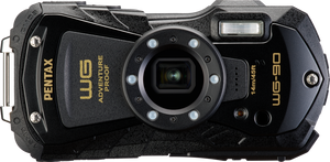 Kit Pentax WG-90 Aparat Foto Subacvatic Negru - Include Curea si Husa