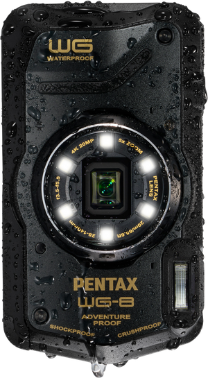 Pentax WG-8 Aparat Foto Compact 20mpx 5x Zoom Optic Subacvatic Rezistent la Socuri Negru