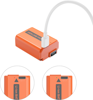SmallRig 4965 Acumulator Reincarcabil cu USB-C tip NP-FW50 Portocaliu