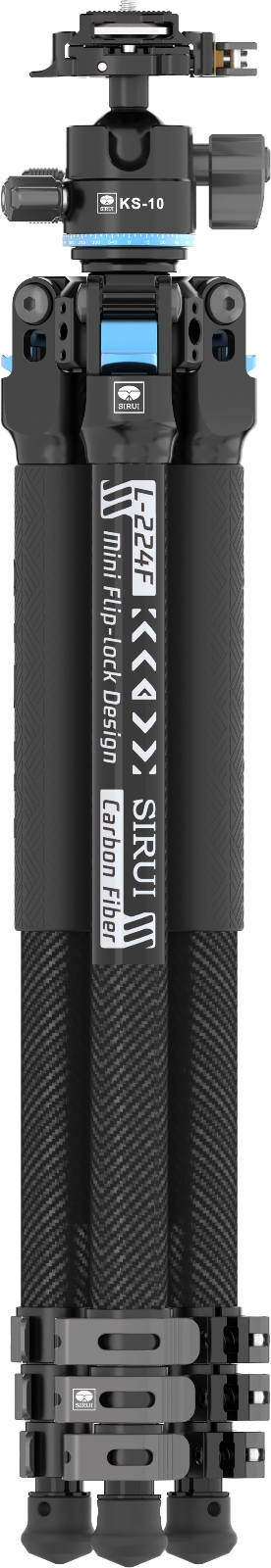 Sirui L-224F din Fibră de Carbon cu Cap KS-10