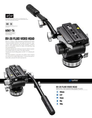 Leofoto cap video fluid BV-20