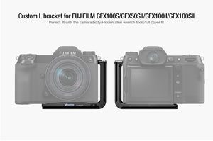 Leofoto LPF-GFX100S grip (L-plate) pentru FujiFilm GFX100S/GFX50SII/GFX100II/GFX100SII