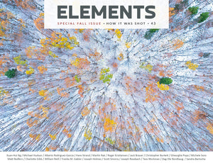 Coperta ediției speciale de toamnă a revistei internaționale Elements Landscape Photography Magazine (nr. 43), prezentând o fotografie aeriană abstractă cu păduri din România realizată de Gheorghe Popa.