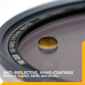 Camera lens with anti-reflective nano-coating feature highlighted