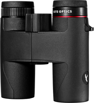 Binoclu profesional Kite Optics Lynx HD+ negru, vedere laterală, rotiță centrală de focalizare și design ergonomic, gphoto.ro