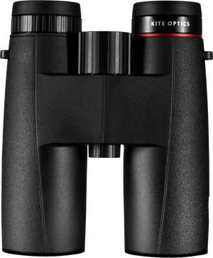 Binoclu profesional Kite Optics Ursus negru, vedere frontală pe fundal transparent, ideal pentru natura si vanatoare gphoto.ro