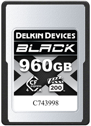 Card de memorie Delkin Devices BLACK CFexpress 4.0 Type A de 960GB VPG200