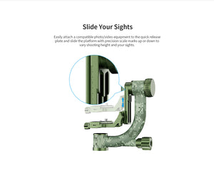 Sirui CT-3204+CH20 Kit Trepied Carbon cu Cap Gimbal Camuflaj