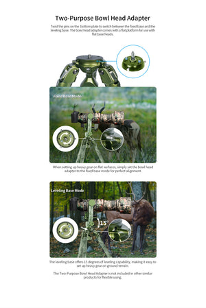 Sirui CT-3204+CH20 Kit Trepied Carbon cu Cap Gimbal Camuflaj