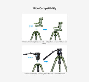 Sirui CT-3204+CH20 Kit Trepied Carbon cu Cap Gimbal Camuflaj