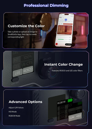Smallrig 4810 RC 60C Lampa LED RGB 60W cu Suport Acumulator