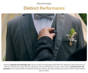 Hollyland LARK MAX 2 Combo + Căști de monitorizare + Camera RX + USB-C RX