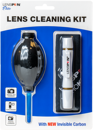 Ambalaj blister kit curatare optica Lenspen Elite Lens Cleaning Kit cu pompa de aer si stilou alb gphoto.ro