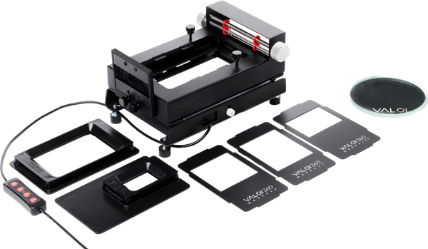 Kit complet sistem de digitalizare filme foto Valoi 360 cu suport avansat, masti si iluminator LED gphoto.ro
