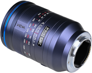 Obiectiv Laowa ACRIS 35mm f/2.8 1X Macro APO vederi din spate cu montura metalica si pinii de contact