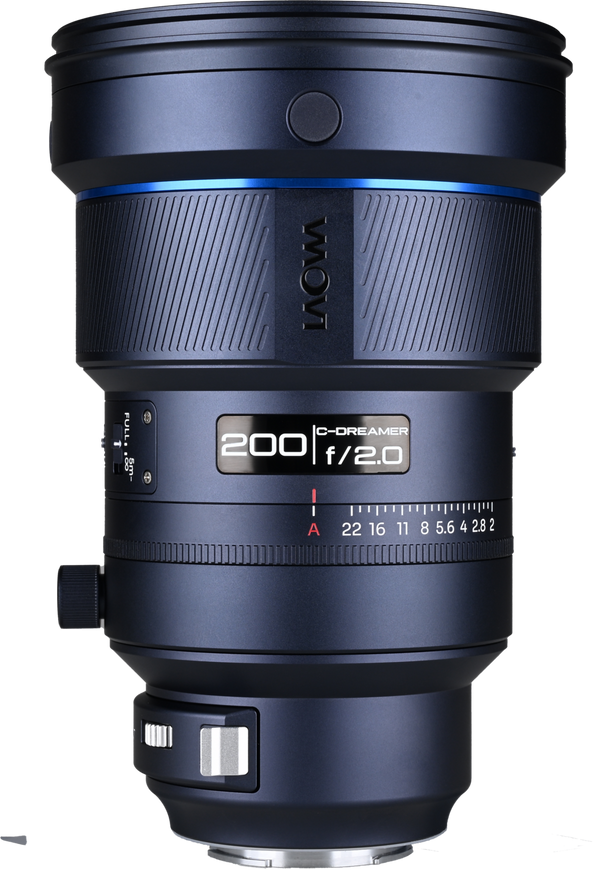 Obiectiv foto Laowa 200mm f/2.0 C-Dreamer cu autofocus disponibil pe gphoto.ro, montură Sony FE, Canon EF și Nikon Z.