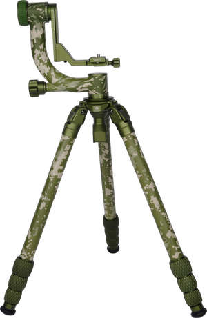 Trepied foto profesional Sirui CT-3204 din fibra de carbon cu cap gimbal CH-20, model camuflaj outdoor